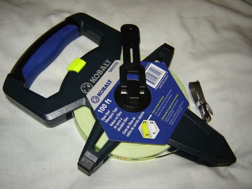 Kobalt Measuring Tape - 100 ft High Speed Quick Rewind Durable Fiberglass Blade