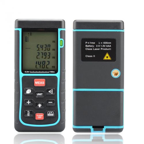 Laser Distance Measurer Meter - 0.2 To 100 Meter Range, Spirit Level, Carry Case