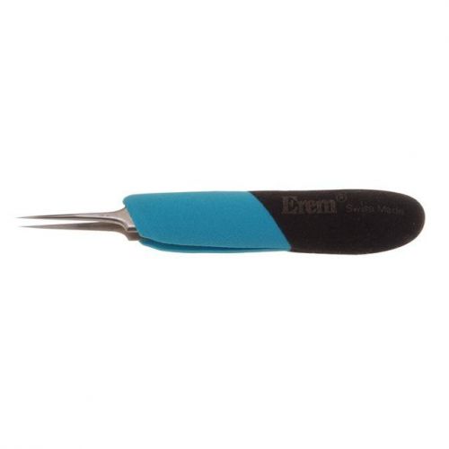 Erem E5SA - Ergonomic Precision Straight Fine Tip Tweezer 4.5&#034;