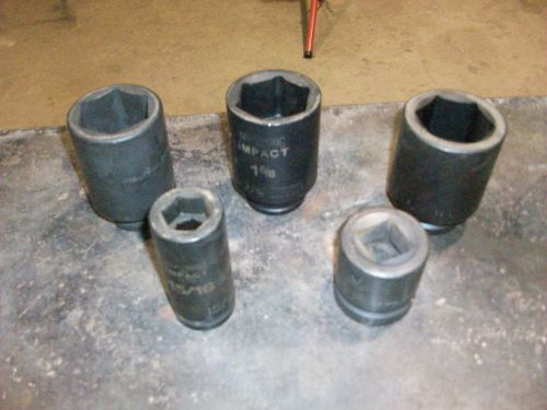 Heavy Duty 3/4 Drive Impact Lot Of 5 Ea