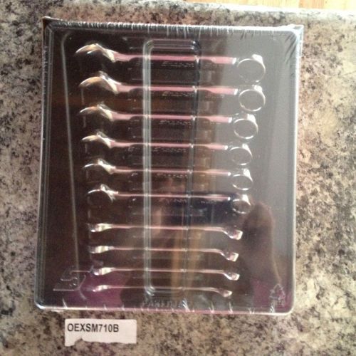 Snap-On Metric Wrench Set, Combo, Sht, 12-Pt 10 pc OEXSM710B NEW!