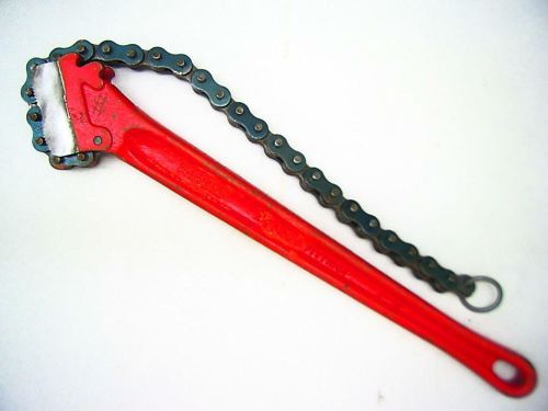 Ridgid c-18 chain wrench 18&#034; oal 2-1/2 pipe and fittings for sale