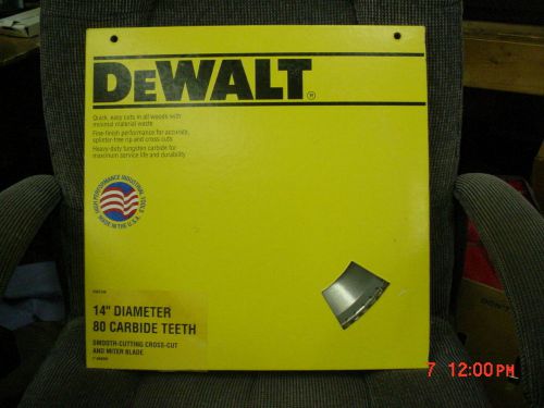 DeWalt 14 Inch 80 Tooth Saw Blade, 1&#034; Round Arbor,  No.    DW3148