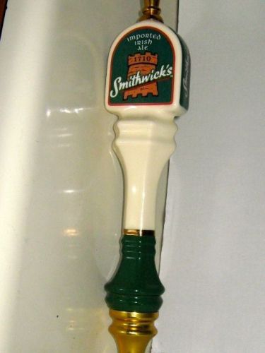 SMITHWICK&#039;S IRISH ALE 13&#034; CERAMIC BEER TAP HANDLE EXC.COND.