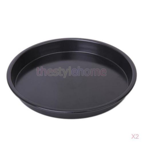 2X Kitchen Nonstick Coating Aluminum Pizza Pan Dish Baking Tray DIY Tool