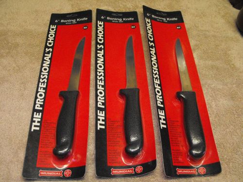 lot of 3 mundial restaurant grade boning knives new