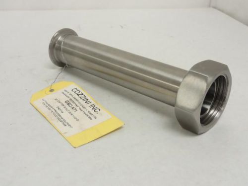 145669 New-No Box, Cozzini GBC-AT1 BC Adaptor W/Nut. SS, 8&#034; L x 1-1/2&#034; OD