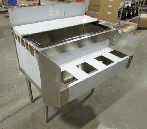 Mahoneys fabrication commercial stainless steel ice box w/ 4 front compartments for sale