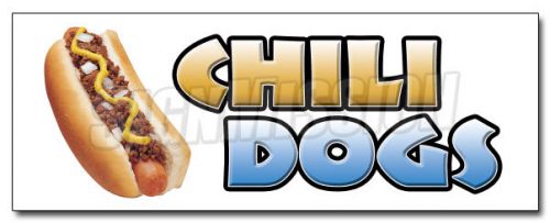 36&#034; CHILI DOGS DECAL sticker hot dog cart stand supplies stand cart trailer