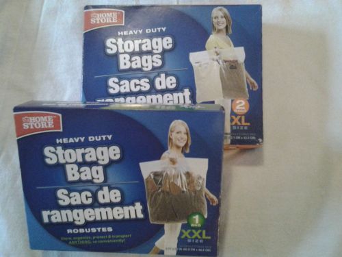 Storage Bags Heavy Duty xl &amp; xxl  Ziplock with Handles Baggies Under Bed BIG!