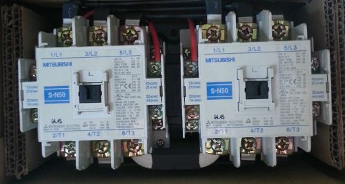 **NEW** MITSUBISHI S-2XN50AC100V REVERSING CONTACTOR (RTS0458.170)