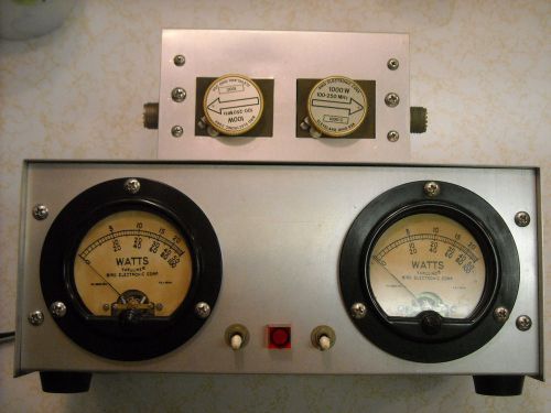 Custom madePeak reading  Bird Wattmeter with dual meters (dual line section)