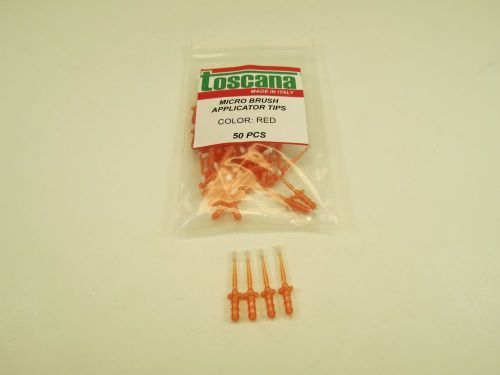 Brush Micro Applicators Tips Red Dental Pack /50 TOSCANA New