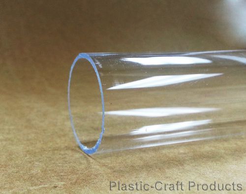 5qty thin-wall tube 1/2&#034; od x 3/8&#034; id x 2ft - clear extruded acrylic (nominal) for sale