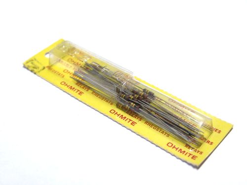 Lot of 25pcs Genuine OC2045 OHMITE CARBON COMP RESISTORS 200Kohms 1/4 WATT 5%