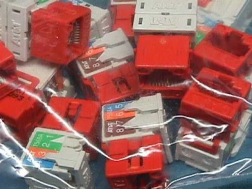 AT&amp;T T568A, orange, jack modules, lot/20