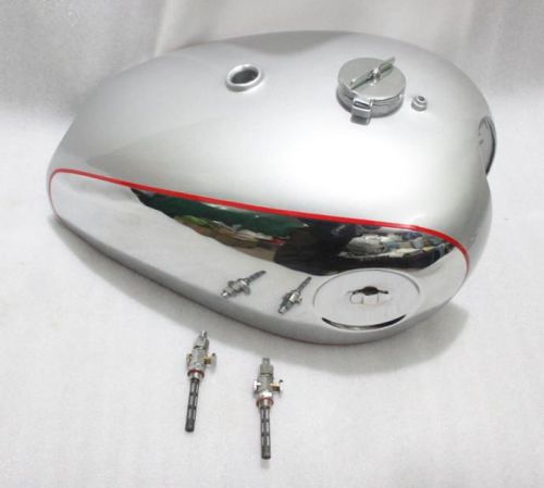 BSA GOLDSTAR DBD32 DBD34 GAS FUEL PETROL TANK CHROMED SILVER PAINTED CAP &amp; TAPS