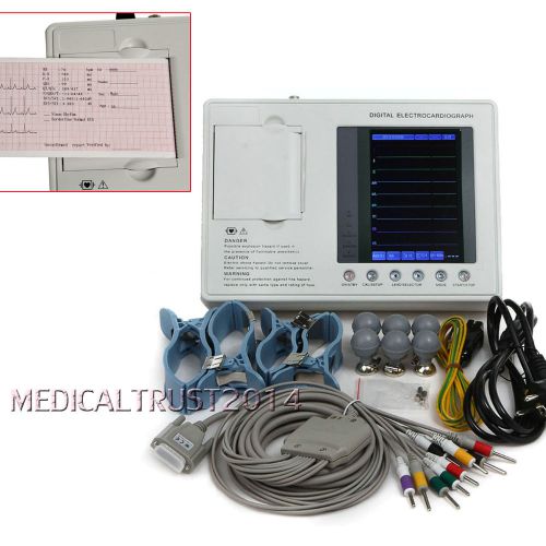 Portable 3 channel 12-lead electrocardiograph ecg machine interpretation printer for sale