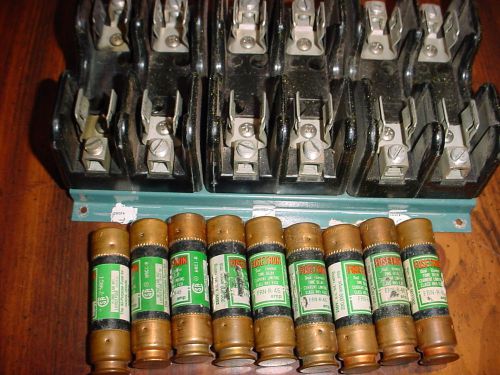 3 Marathon 4100811   Fuse Block 250V 60A Used WITH 9 used FUSES