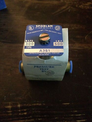 Sporlan Solenoid Valve Less Coil #A3S1 3/8&#034; ODF 1/2&#034; ODM (NIB) FREE SHIPPING