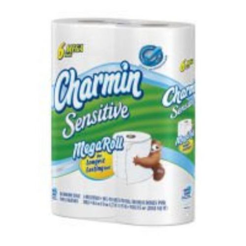 Charmin sensitive bath tissue  mega rolls  6 ea for sale