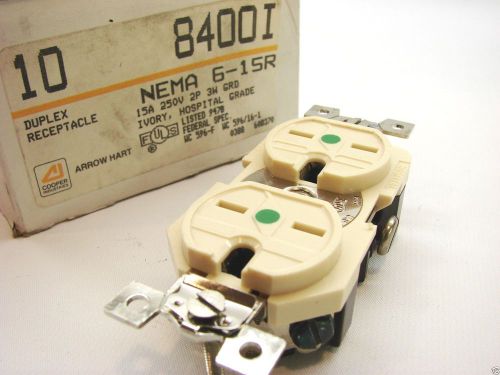 Arrow-Hart 8400I Hospital Grade Receptacle NEMA 6-15R 250V 15A Ivory t11