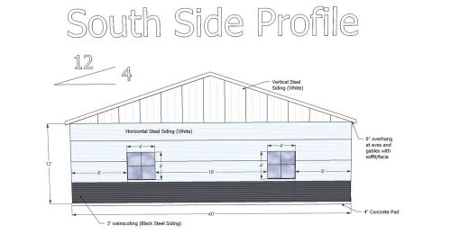 40 x 80 x13 Enclosed Steel Truss Pole Building Hangar Storage Building Barn