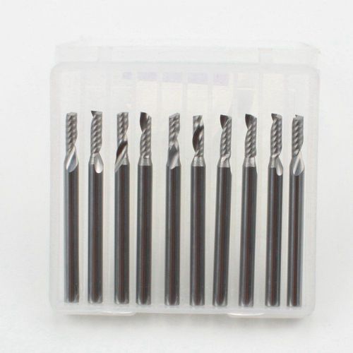 10pcs solid wood cnc carbide single flute spiral bit 3.175x2.5x8mm for sale