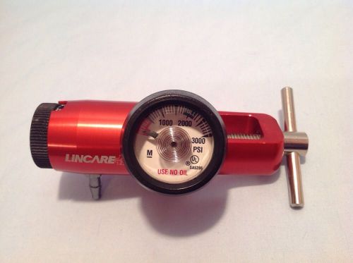 Lincare Oxygen Regulator 0-3000 p/n 18080L  0-8 LPM 50 PSI For Oxygen Tanks! M78