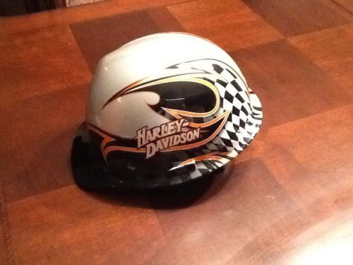 HARLEY DAVIDSON  HARD HAT BLACK SILVER ORANGE WHITE