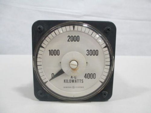 GENERAL ELECTRIC GE 0-4000KW AC KILOWATTS POWER METER D216827