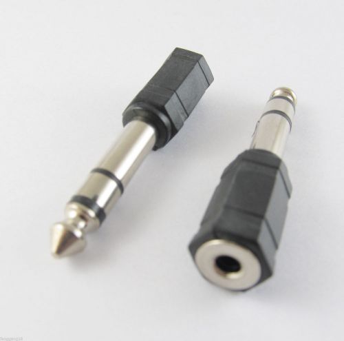6.3mm 1/4&#034; Male Plug Stereo To 3.5mm 1/8&#034; Female Jack Audio Adapter Connector