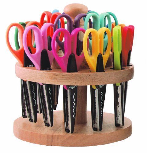 Kraft Edger Rotating Scissor Rack with 18 Scissors