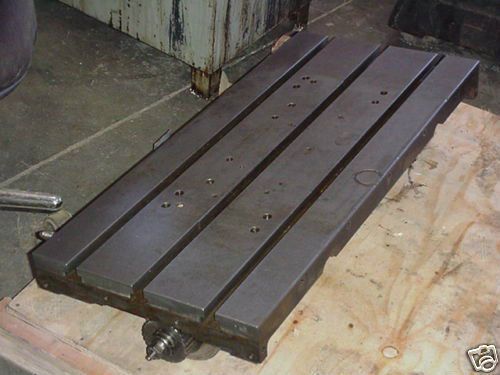 35&#034; x 16&#034; Steel T Slotted Table Layout Mazak VQC-15 w Ball Screw