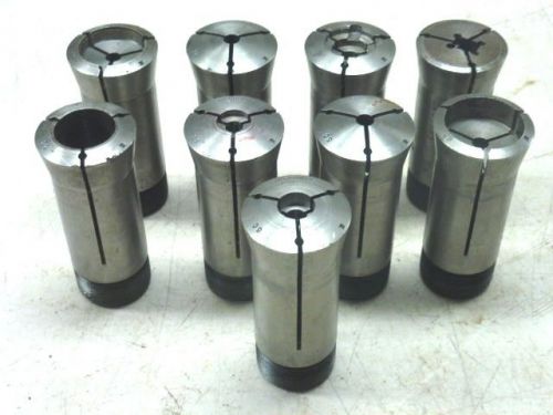 LOT of (9) ASSORTED HARDINGE 5C STEP EMERGENCY COLLETS