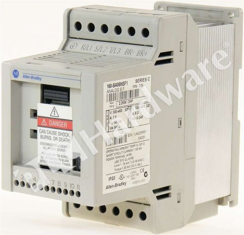 Allen Bradley 160-BA06NSF1 /C Smart Speed AC Drive 6A 3HP, Read!