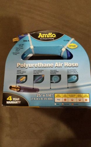 Amflo 12-25E 300 psi  Polyurethane Air Hose 1/4&#034;x25&#039; with 1/4 MNPT swivel