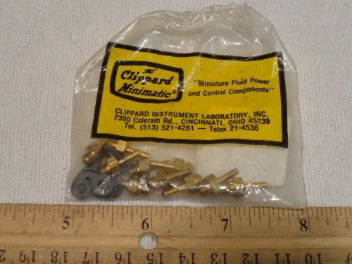 10pc clippard minimatic 11752-2 10/32 to 1/16&#034; i.d. pneumatic barb hose fitting for sale