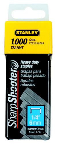 Stanley heavy duty staples, 1/4 inch leg, pack of 1000 for sale