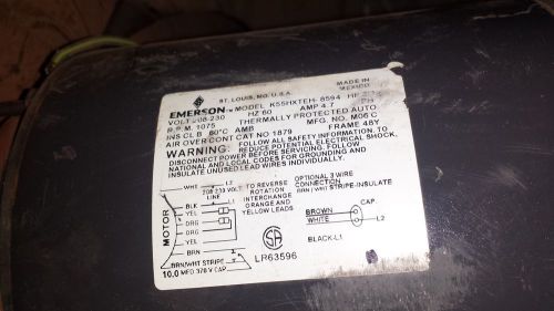 Emerson 208/230 Volt 1075 RPM 3/4HP K55hxteh-8594