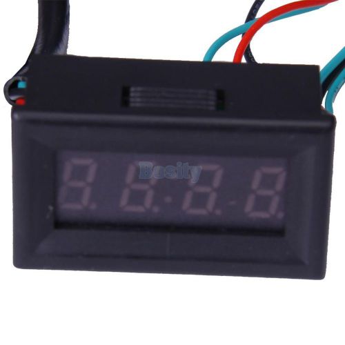 3  1/2  4 Mode LED 0.3&#034; Digital Display Gauge Time Temperature Voltage Meter Red