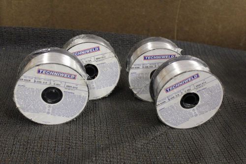 LOT OF 4 TECHNIWELD WELDING WIRE 1 LB ROLLS 6591-014 #439