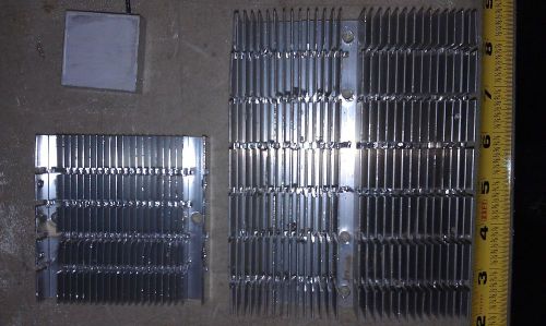 5GG16 SET OF 3 ALUMINUM HEAT SINKS, 2#2 OF METAL TOTAL, 160X128X33MM 700G, etal