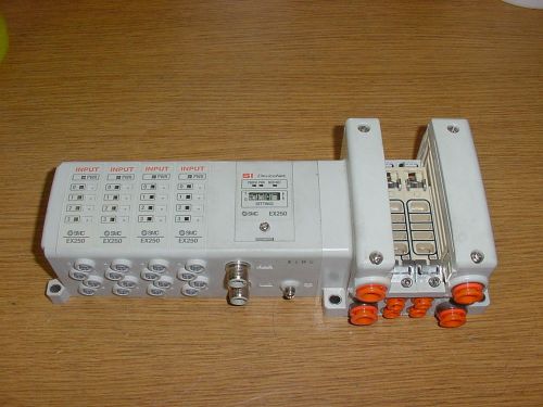 SMC Manifold SI EtherNet EX250-SDN1 w/ 4 EX250-IE3 Input Units &amp; 2 Empty Slots