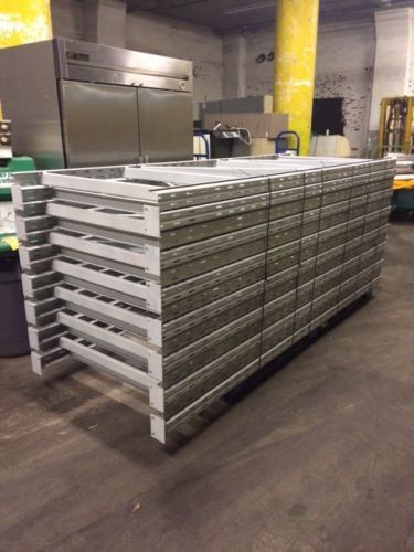 12 sections 10&#039;h x 44&#034;d Ridg-u-Rak Pallet Racks Racking Heavy Duty Slotted