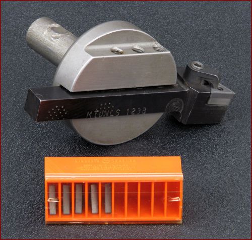 3/4” shank 2-1/2” dia fly cutter • mtjnls 123b insert holder &amp; 6 tnmg inserts for sale