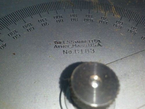 STARRETT C183 Steel Protractor, Rectangular, 6 In