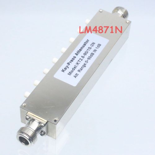 Adjustable ADJ Variable Attenuator 10W Watts DC-2.5Ghz 0-90dB N 8-key step 1db