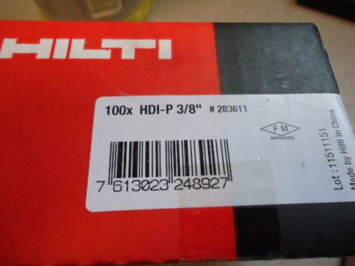 100 Hilti Anchors 3/8&#034; HDI-P 283611