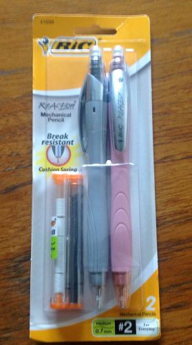 BIC REACTION MECHANICAL PENCIL 2pk Grey/Pink 41698